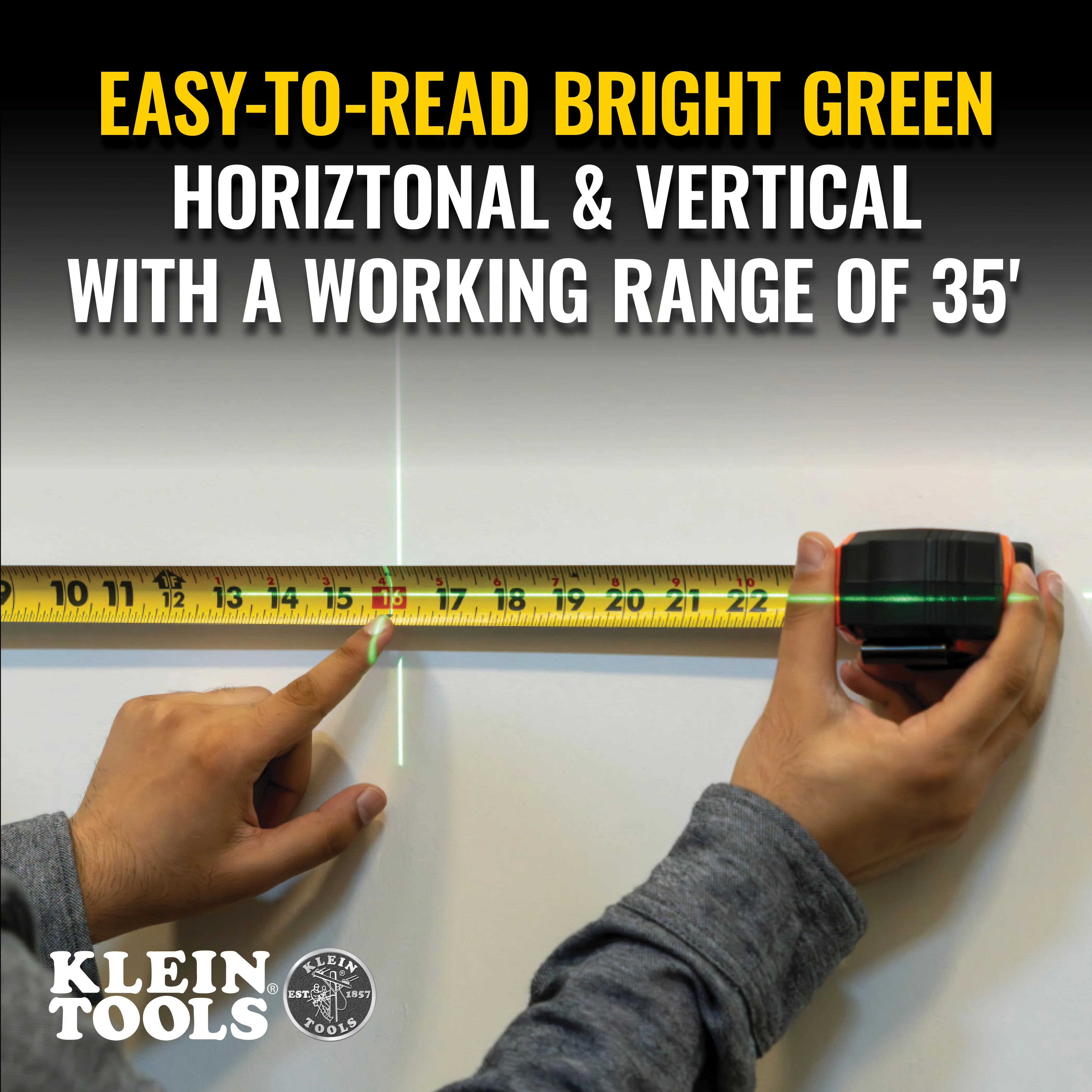 Klein Tools Green Mini Cross-Line Laser Level, Model 93MCLG* - Image 4