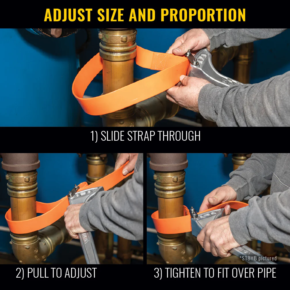 Klein Tools Grip-It™ Strap Wrench, 1-1/2 to 4-Inch, 6-Inch Handle, Model S6HB* - Image 3