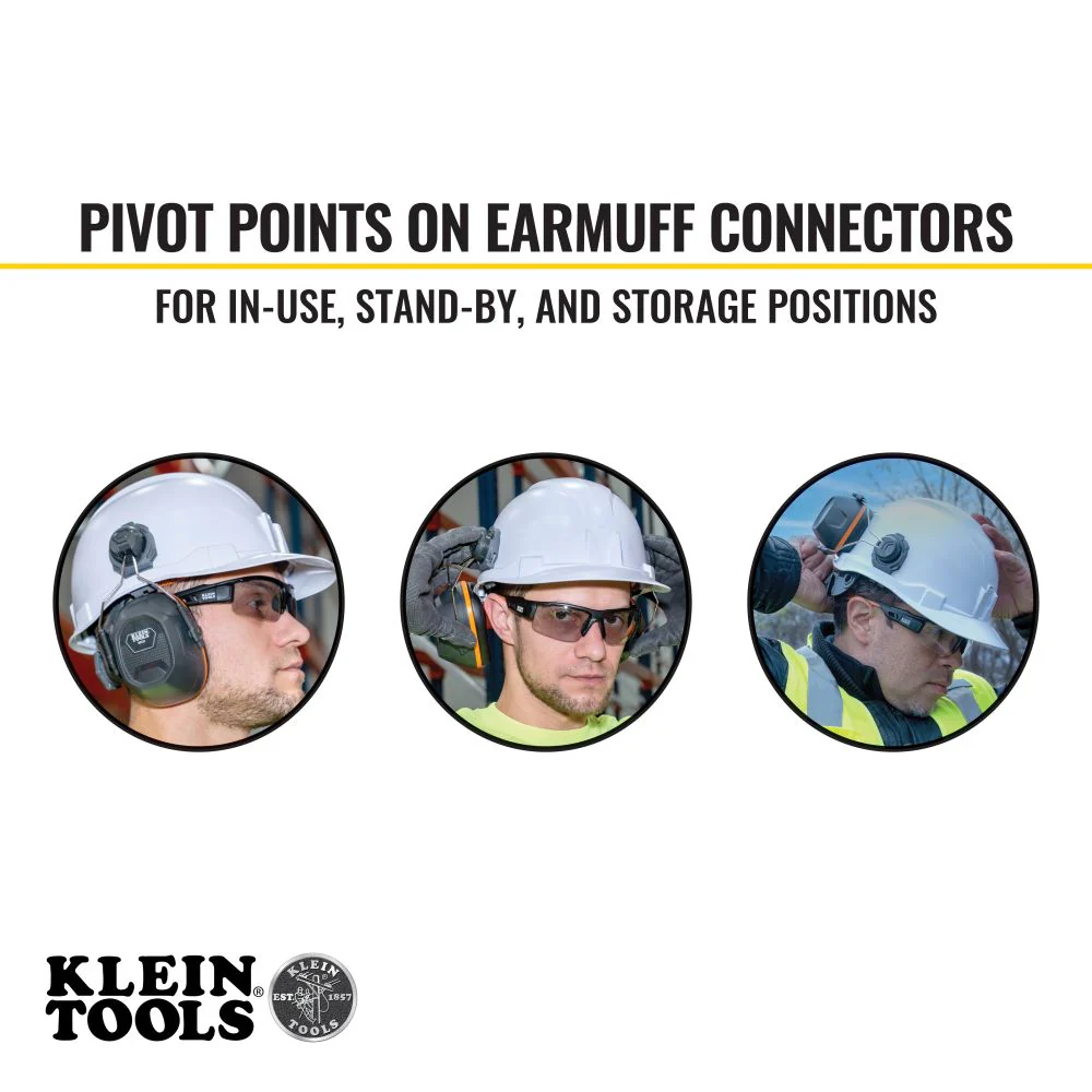 Klein Tools Hard Hat Earmuffs for Cap Style and Safety Helmets, Model 60532 - Image 3