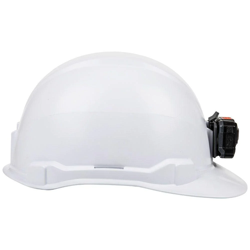 Klein Tools Hard Hat, Non-Vented, Cap Style with Rechargeable Headlamp, White, Model 60107RL - Image 6