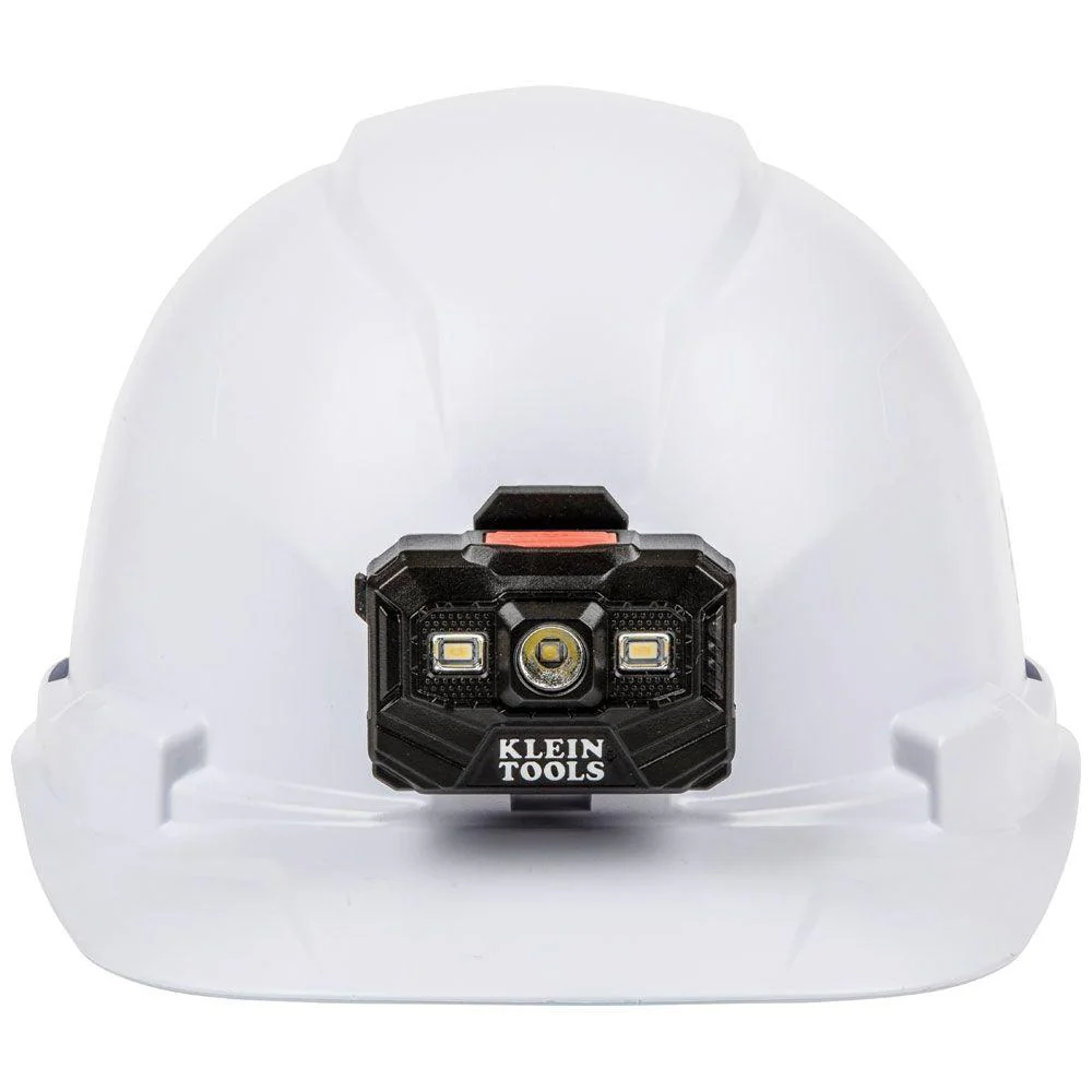Klein Tools Hard Hat, Non-Vented, Cap Style with Rechargeable Headlamp, White, Model 60107RL - Image 8