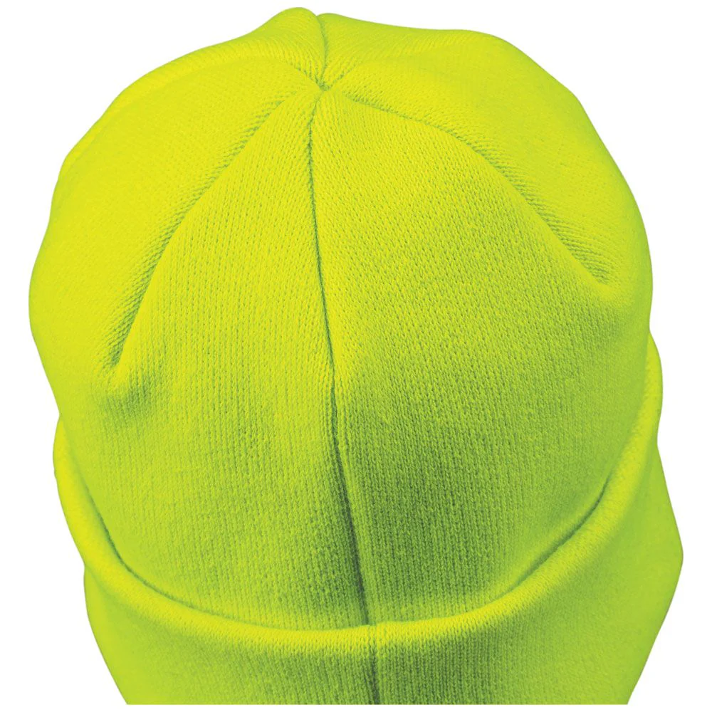 Klein Tools Heavy Knit Hat, High-Visibility Yellow, Patch Logo, Model 60568 - Image 6