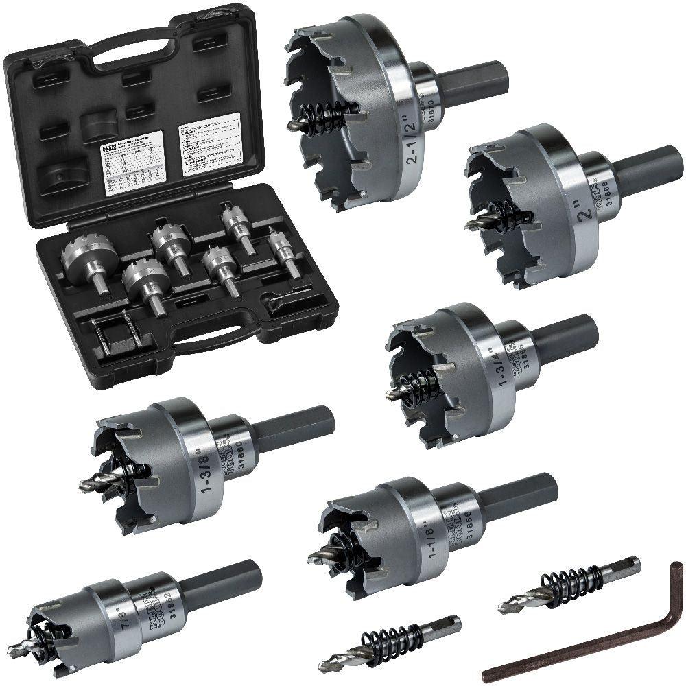 Klein Tools Hole Cutter Kit, Master Electrician Hole Cutter, 8-Piece, Model 31873*
