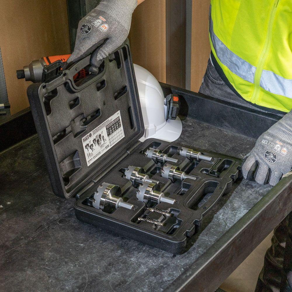 Klein Tools Hole Cutter Kit, Master Electrician Hole Cutter, 8-Piece, Model 31873* - Image 8