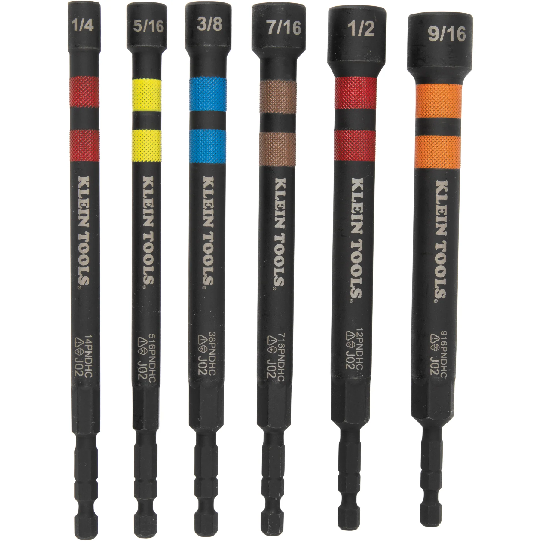 Klein Tools Hollow Magnetic Color-Coded Ratcheting Power Nut Driver, 7-Piece, Model 32950 - Image 6