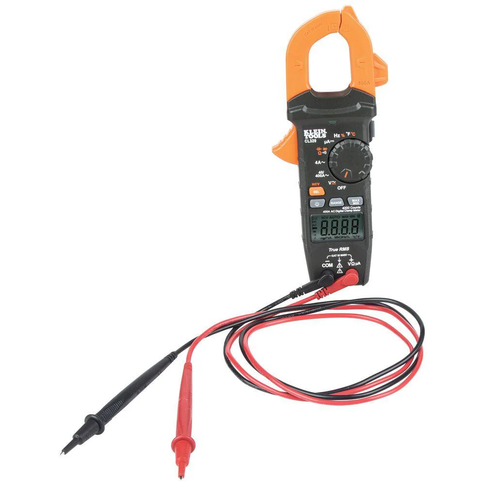 Klein Tools HVAC Digital Clamp Meter, 400 Amps, Model CL320 - Image 4