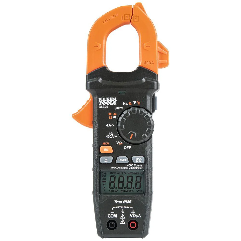 Klein Tools HVAC Digital Clamp Meter, 400 Amps, Model CL320 - Image 7