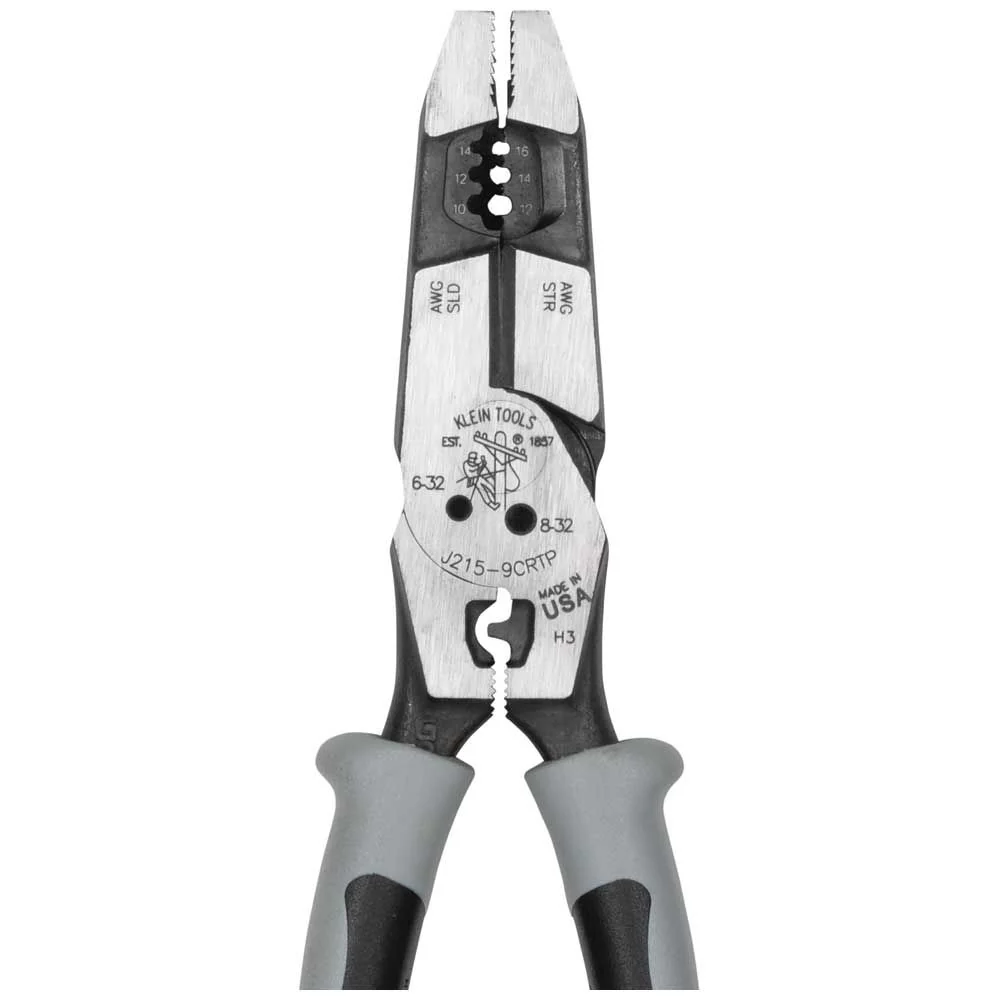 Klein Tools Hybrid Pliers with Crimper, Fish Tape Puller and Wire Stripper, Model J2159CRTP* - Image 2