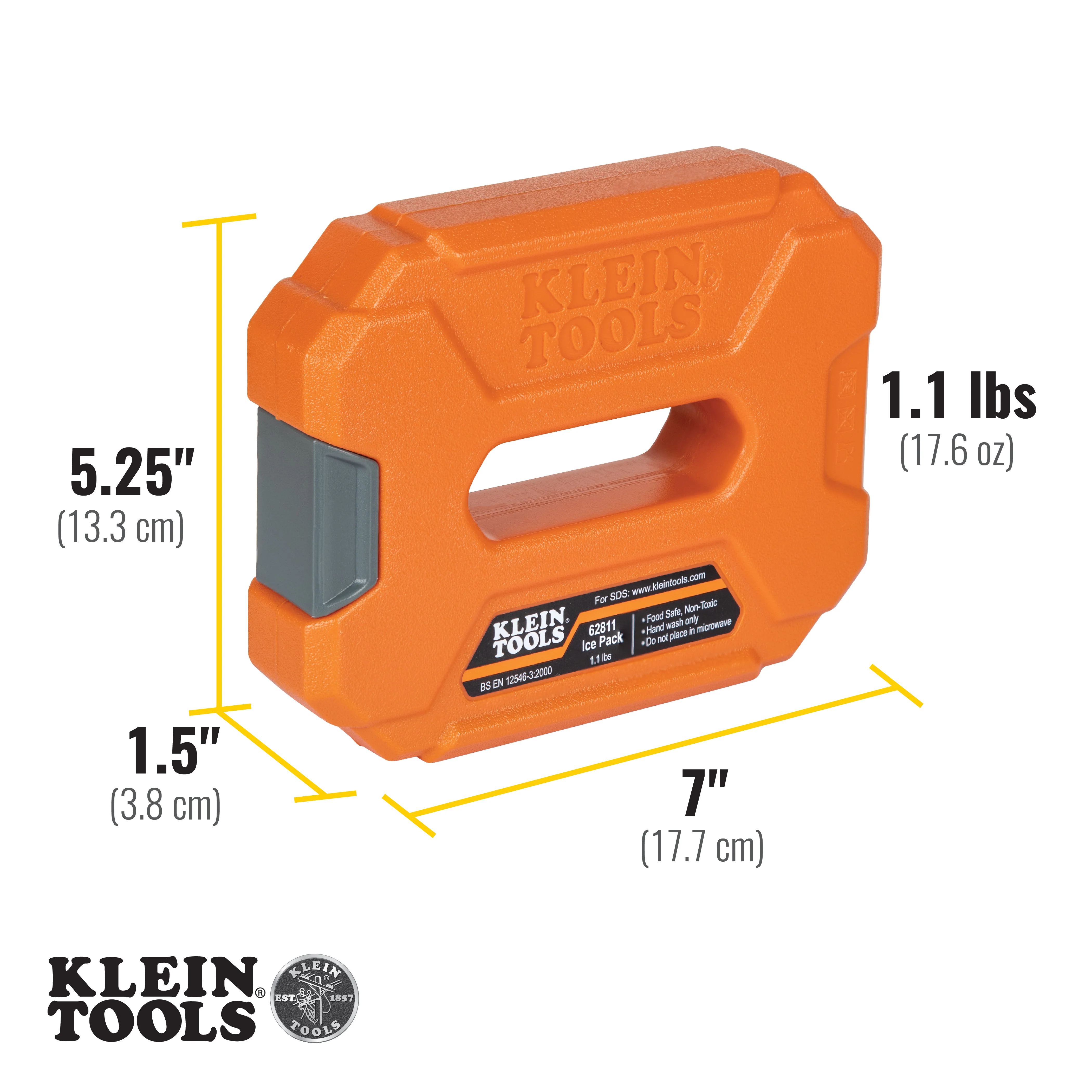 Klein Tools Reusable Cooler Ice Packs, 2-Pack, Model 62811 - Image 4