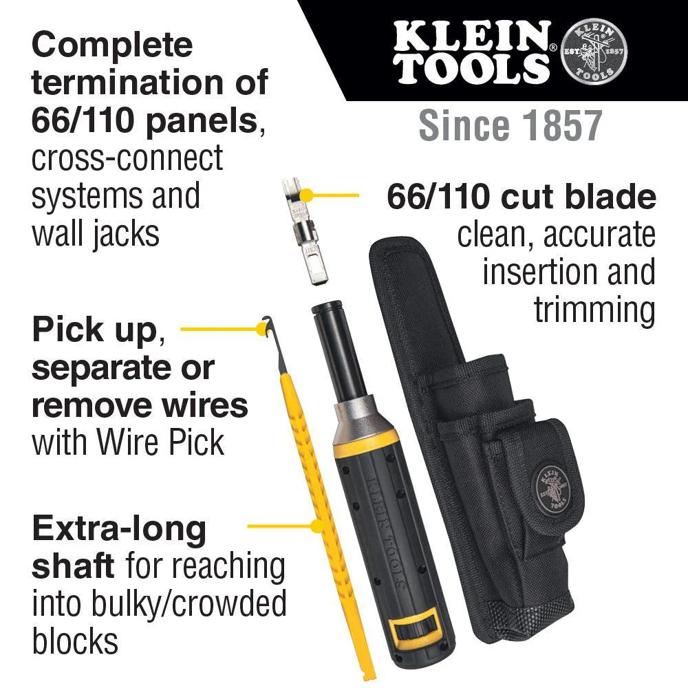 Klein Tools Impact Punchdown Tool Kit, Cushion-Grip, 4-Piece, Model VDV427-822* - Image 2