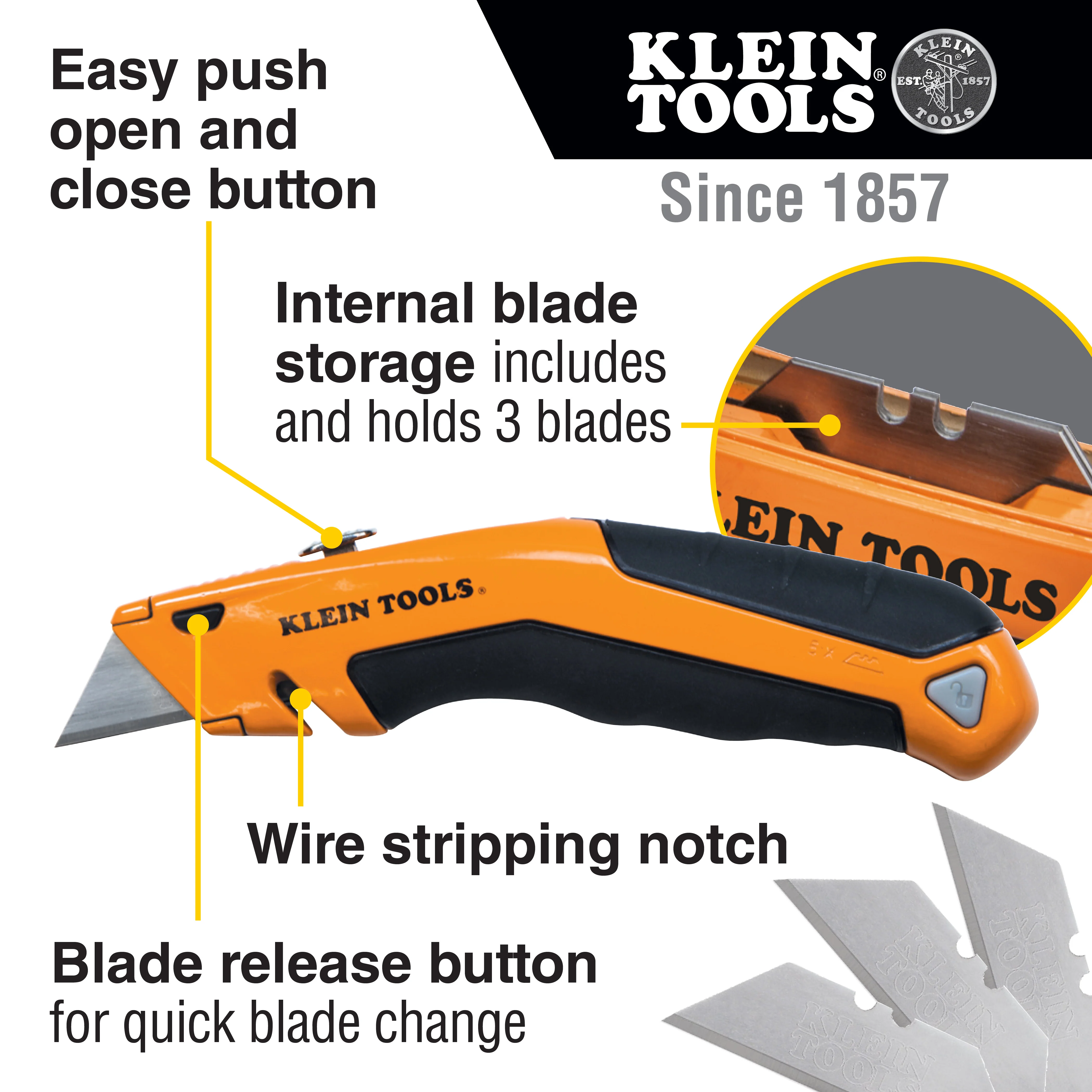 Klein Tools Klein-Kurve Retractable Utility Knife, Model 44133* - Image 3