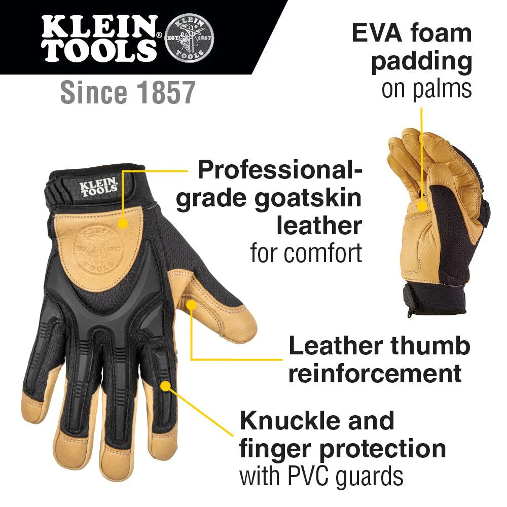 Klein Tools Large Leather Gloves Model 60188 - Image 6