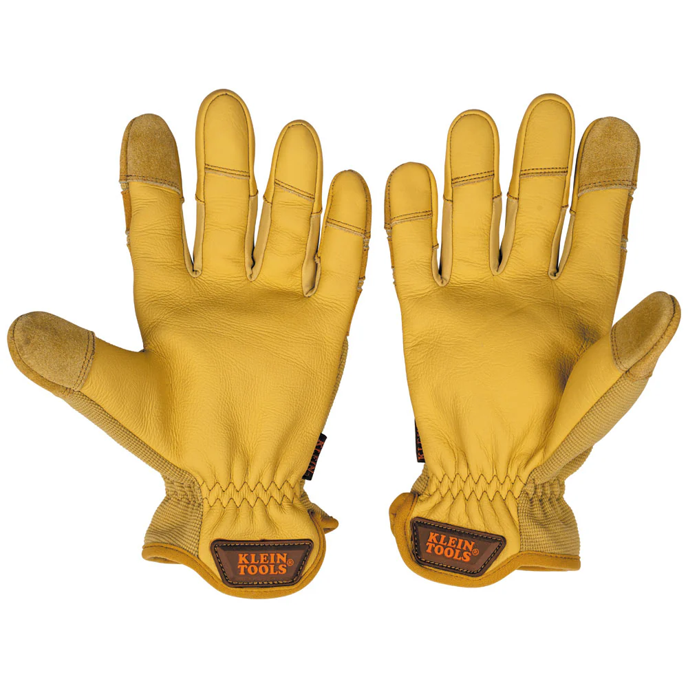 Klein Tools Leather All Purpose Gloves, Medium, Model 60607 - Image 13
