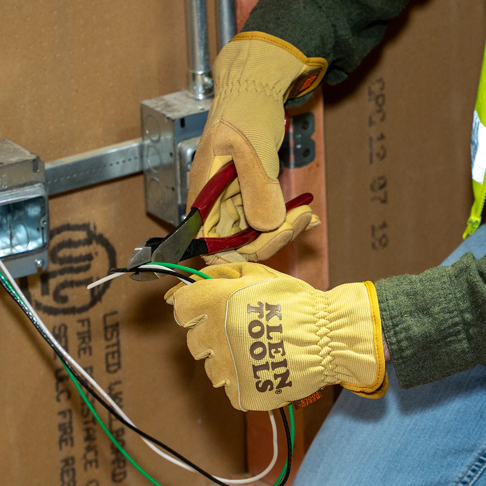 Klein Tools Leather All Purpose Gloves, Small, Model 60606 - Image 8