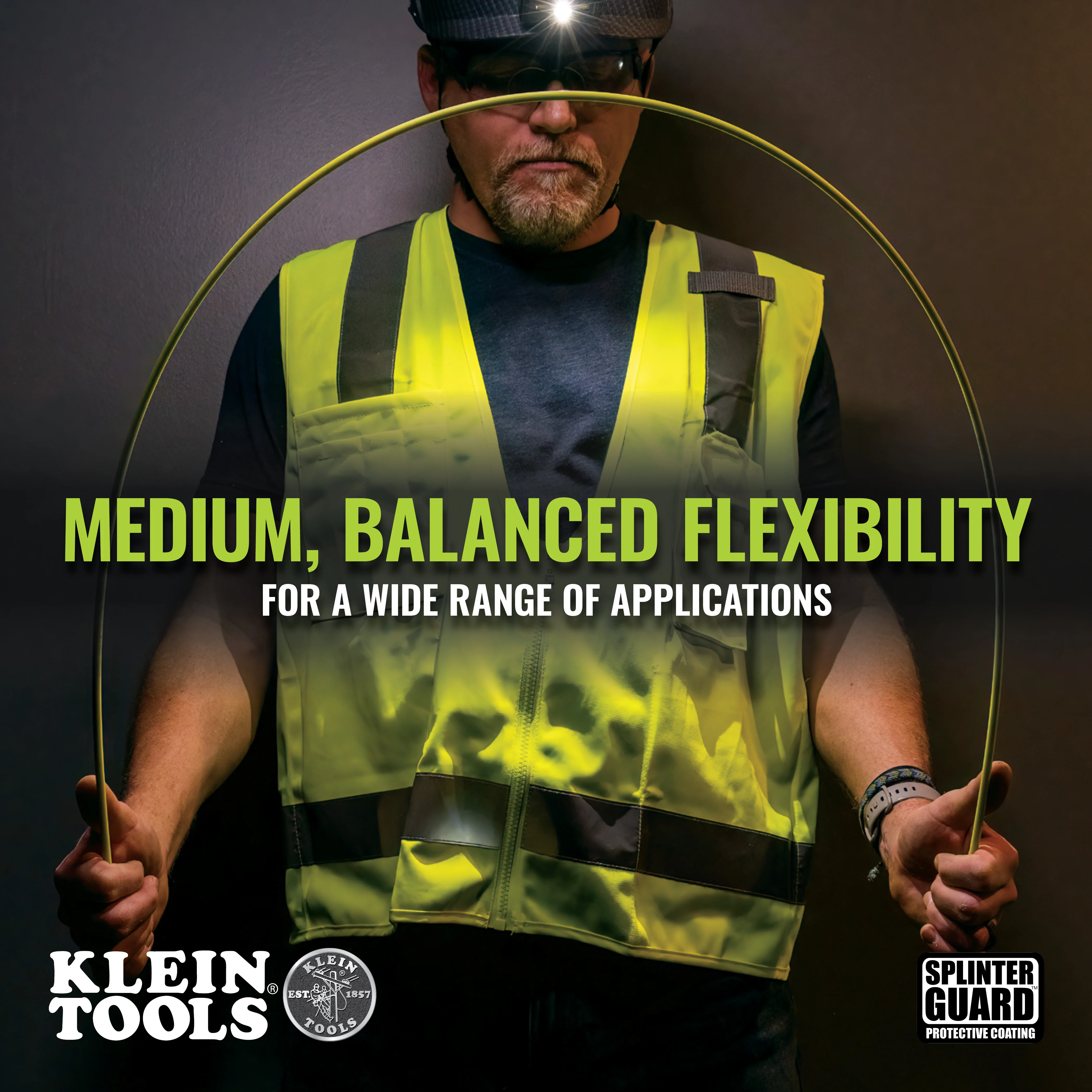 Klein Tools Mid Flex Glow Rod, 5', Yellow, Model 50052* - Image 3