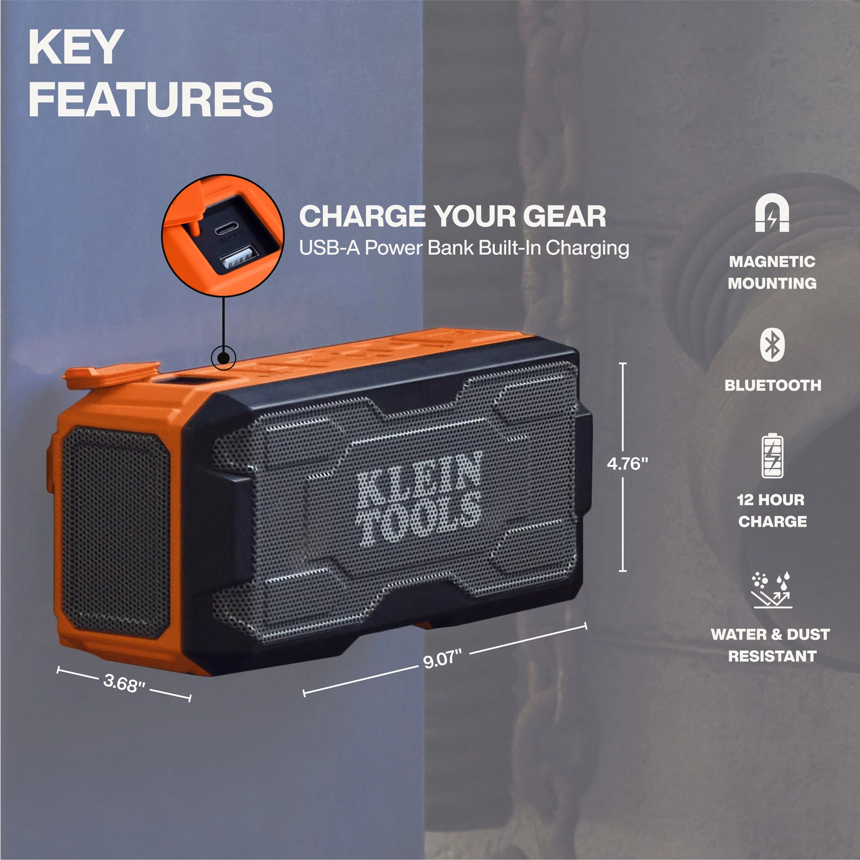 Klein Tools MODbox™ Bluetooth® Jobsite Speaker 69365MB - Image 2