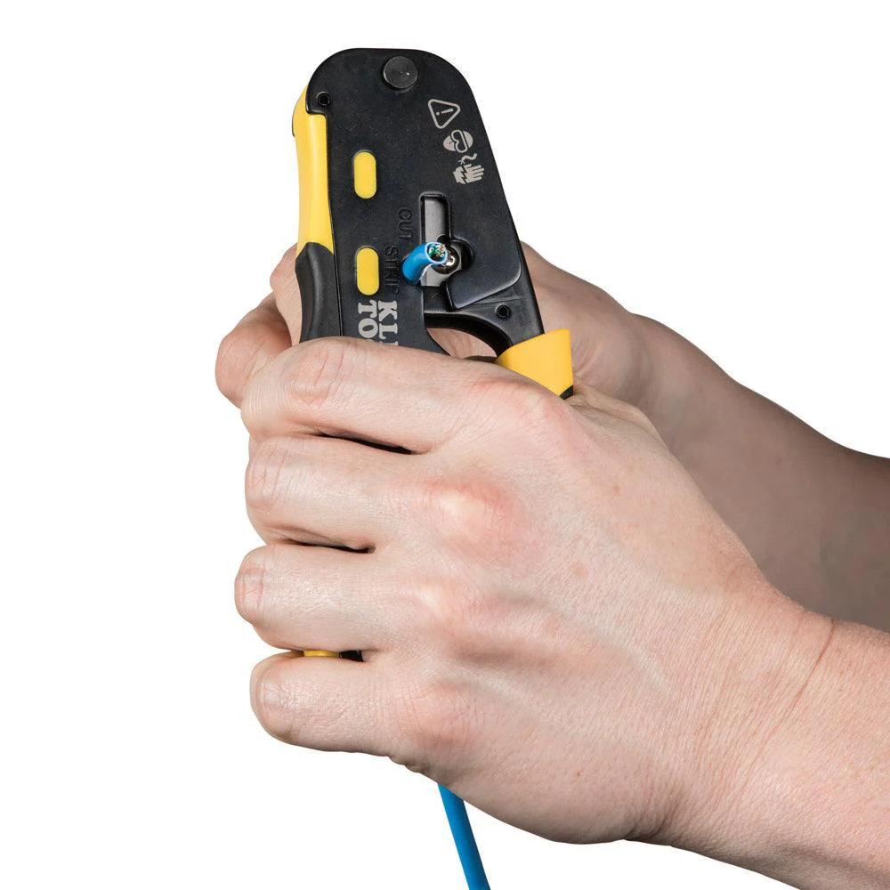 Klein Tools Ratcheting Cable Crimper / Stripper / Cutter, for Pass-Thru, Model VDV226-110 - Image 2
