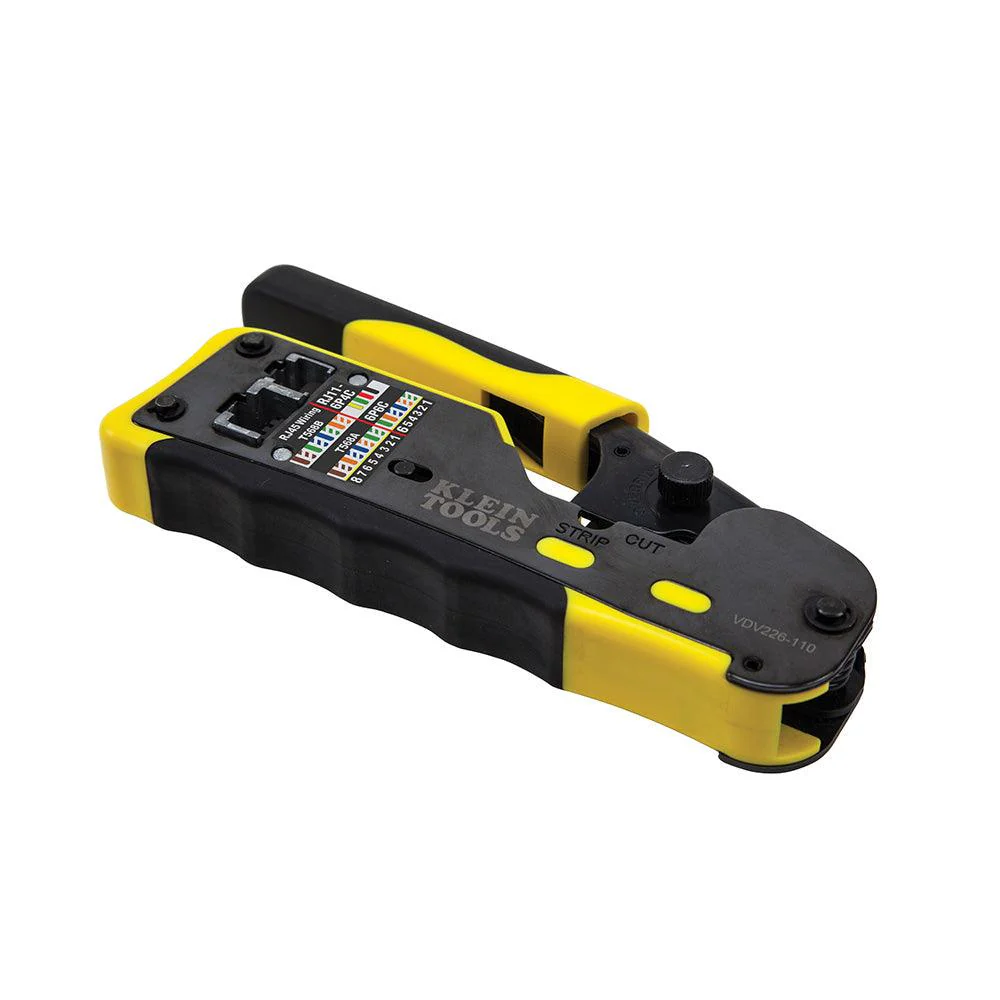 Klein Tools Ratcheting Cable Crimper / Stripper / Cutter, for Pass-Thru, Model VDV226-110 - Image 5