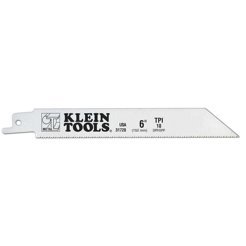 Klein Tools Saw Blade for Heavy Metals, 18 TPI, 6-Inch, 5-Pack, Model 31728*
