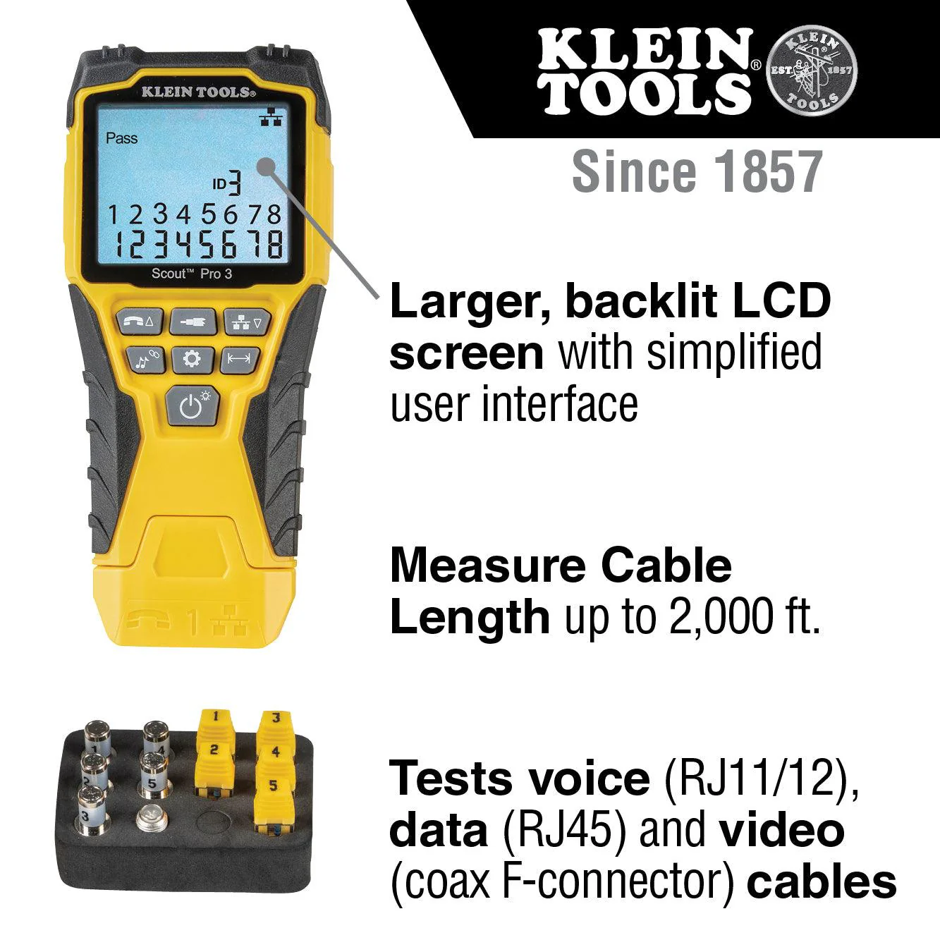 Klein Tools Scout Pro 3 Tester Starter Kit (Remotes, Adapter, Battery), Model VDV501-851 - Image 11