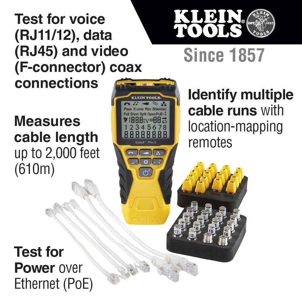 Klein Tools Scout Pro 3 Tester with Locator Remote Kit, Model VDV501-852* - Image 3