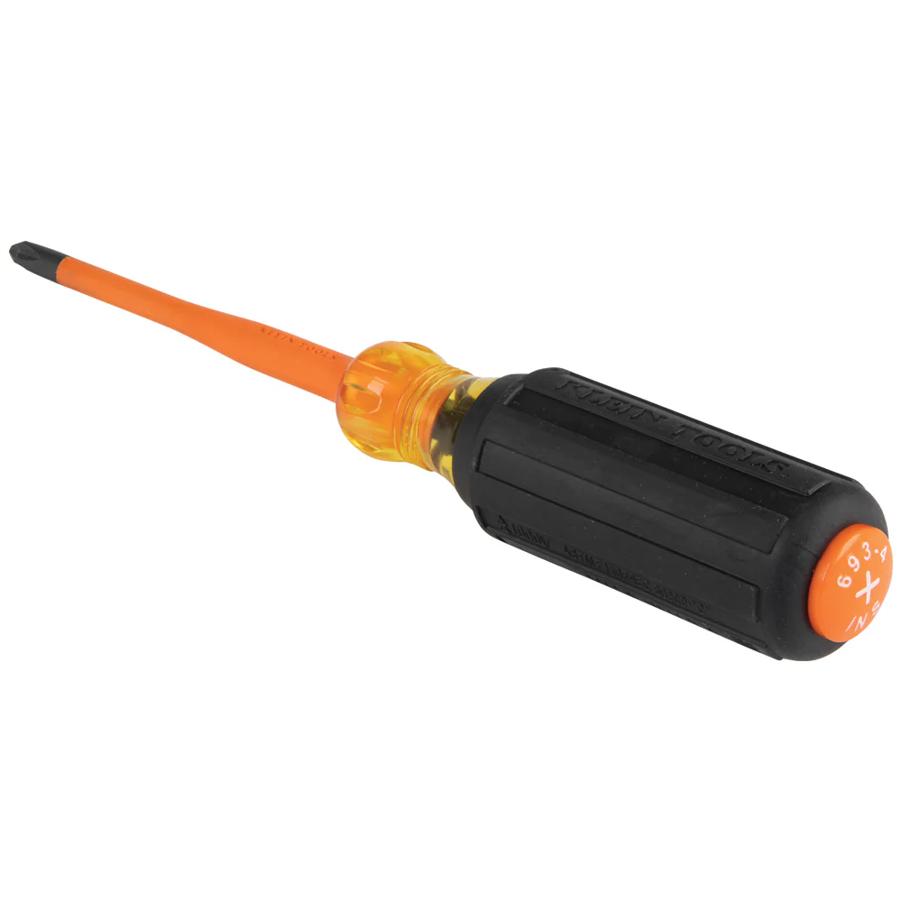 Klein Tools Slim-Tip Insulated Screwdriver, #2 Phillips, 4-Inch Round Shank, Model 6934INS* - Image 8