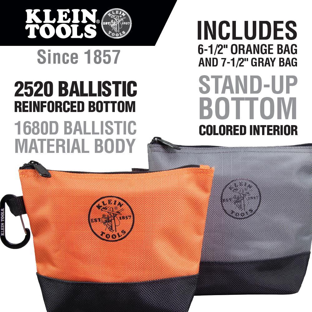 Klein Tools Stand-Up Zipper Bags, 2-Pack, Model 55470 - Image 6