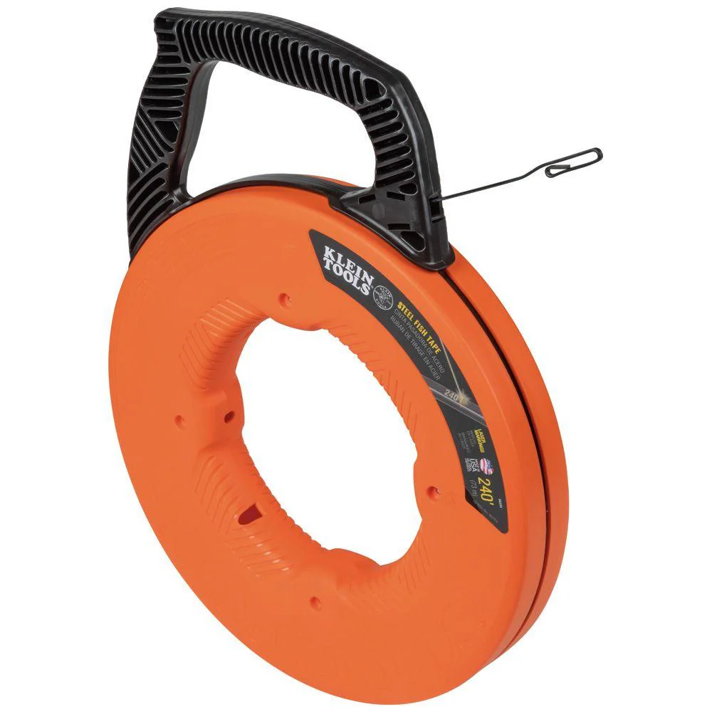 Klein Tools Steel Fish Tape, 1/8-Inch x 240-Foot, Model 56334