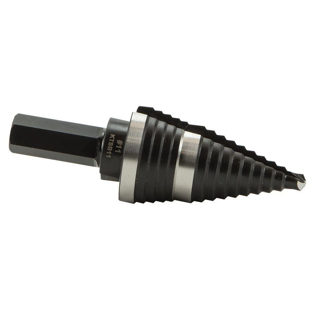 Klein Tools Step Drill Bit #11 Double-Fluted 7/8 to 1-1/8-Inch, Model KTSB11* - Image 4