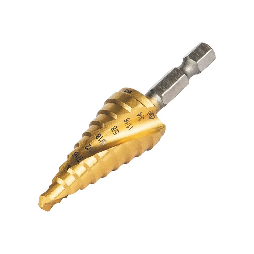 Klein Tools Step Drill Bit, Spiral Double-Fluted, 1/4 Inch to 3/4 Inch, VACO, Model 25963* - Image 15