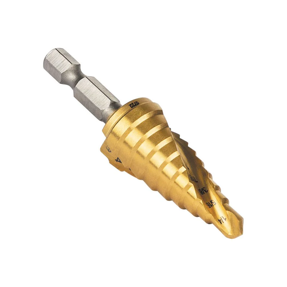 Klein Tools Step Drill Bit, Spiral Double-Fluted, 1/4 Inch to 3/4 Inch, VACO, Model 25963* - Image 16