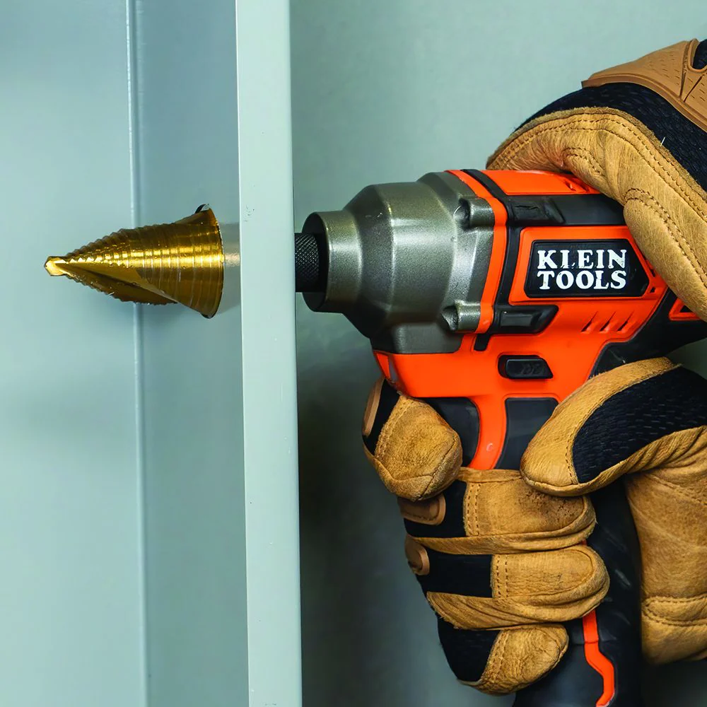 Klein Tools Step Drill Bit, Spiral Double-Fluted, 7/8 Inch to 1-3/8 Inch, VACO, Model 25960* - Image 10