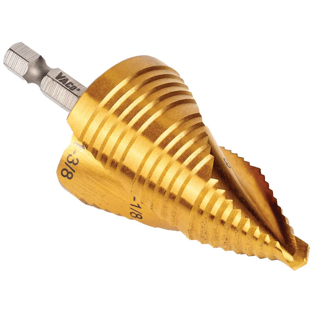 Klein Tools Step Drill Bit, Spiral Double-Fluted, 7/8 Inch to 1-3/8 Inch, VACO, Model 25960* - Image 16