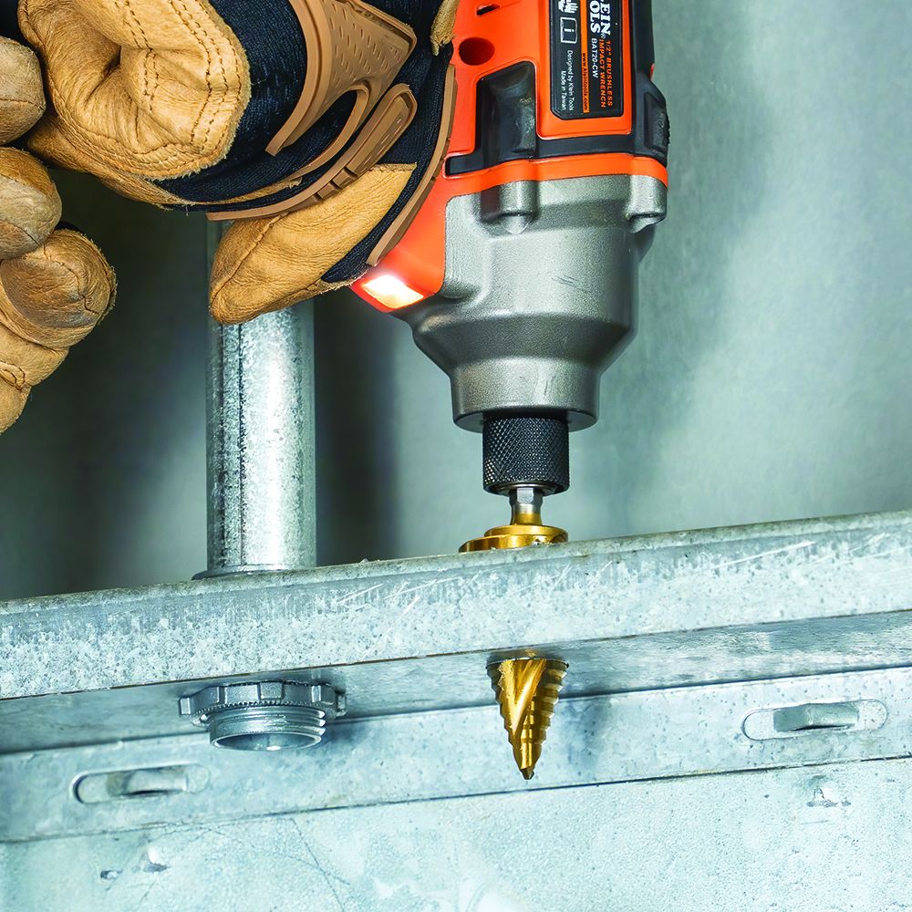 Klein Tools Step Drill Bit, Spiral Double-Fluted, 7/8 Inch to 1-3/8 Inch, VACO, Model 25960* - Image 8