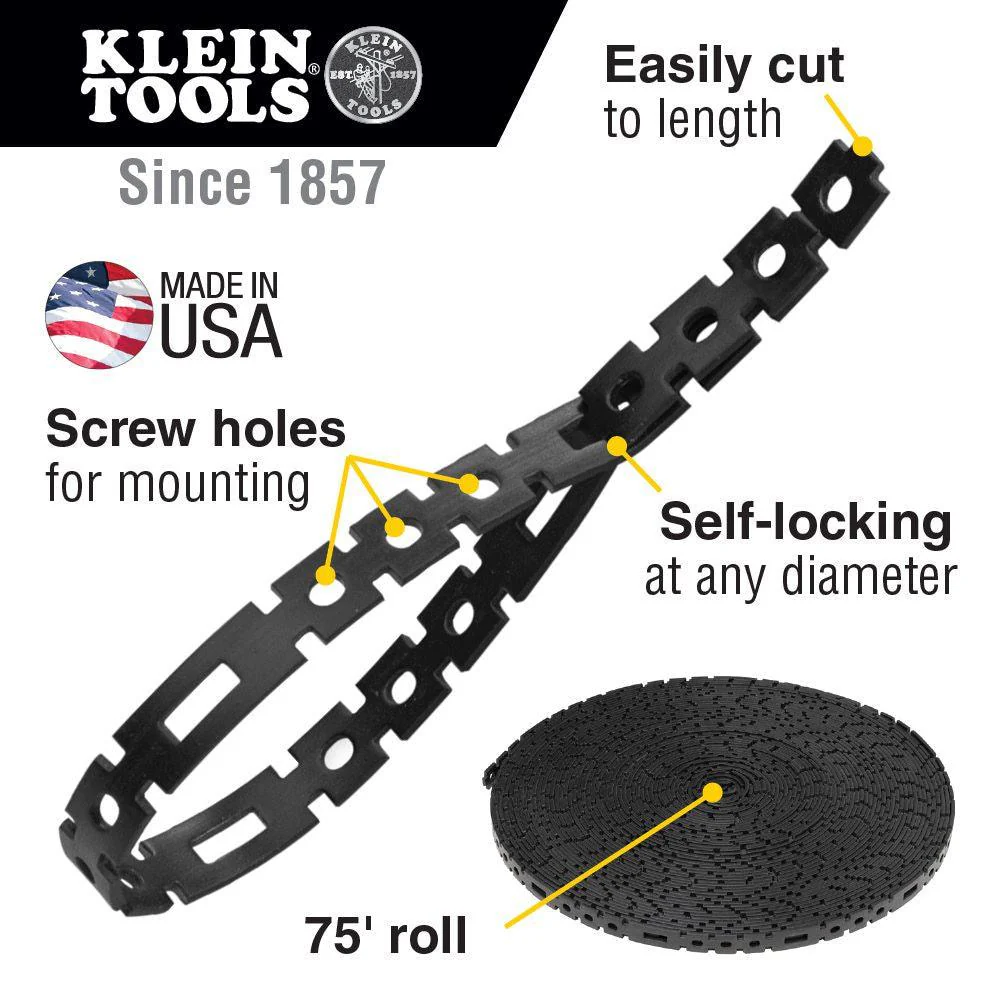 Klein Tools Stretch Cable Tie Roll, 75-Foot, Model 450-700* - Image 2