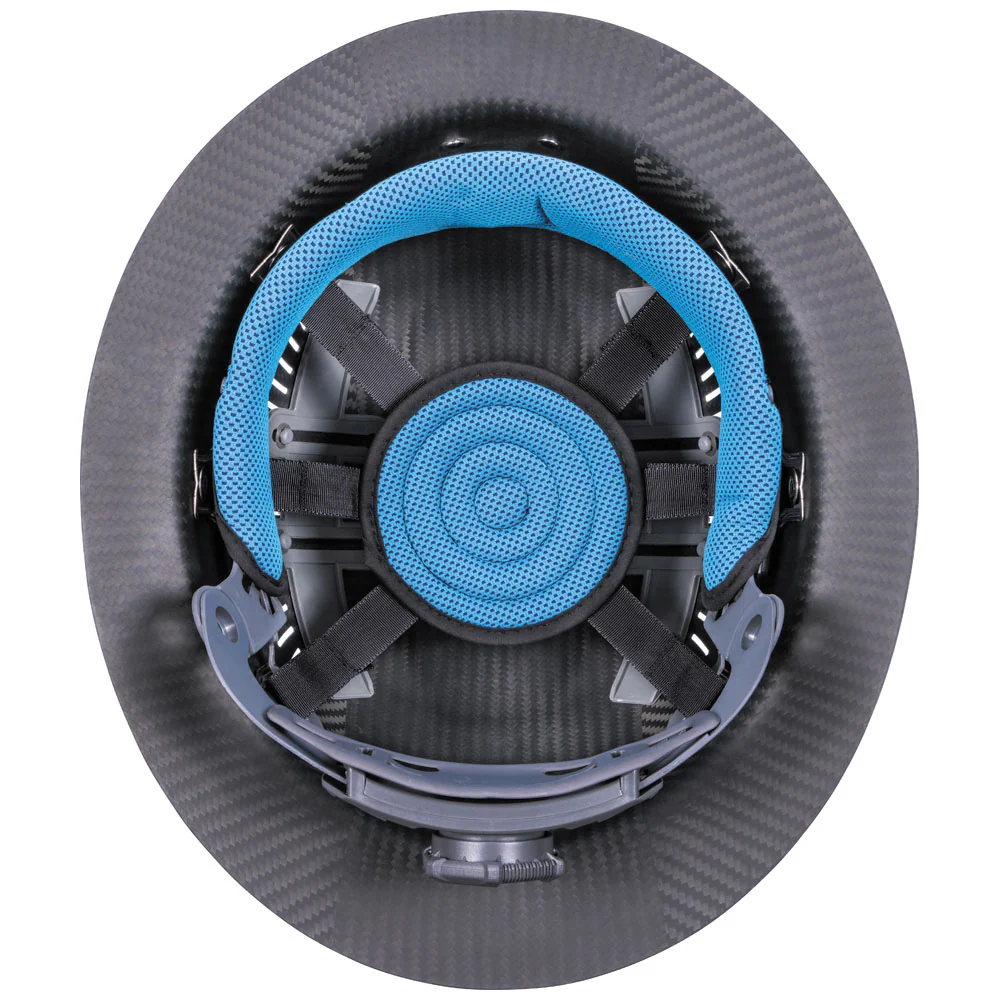 Klein Tools TITAN Carbon Fiber Vented Full Brim Hard Hat, Class C with Headlamp, Model 60512 - Image 5