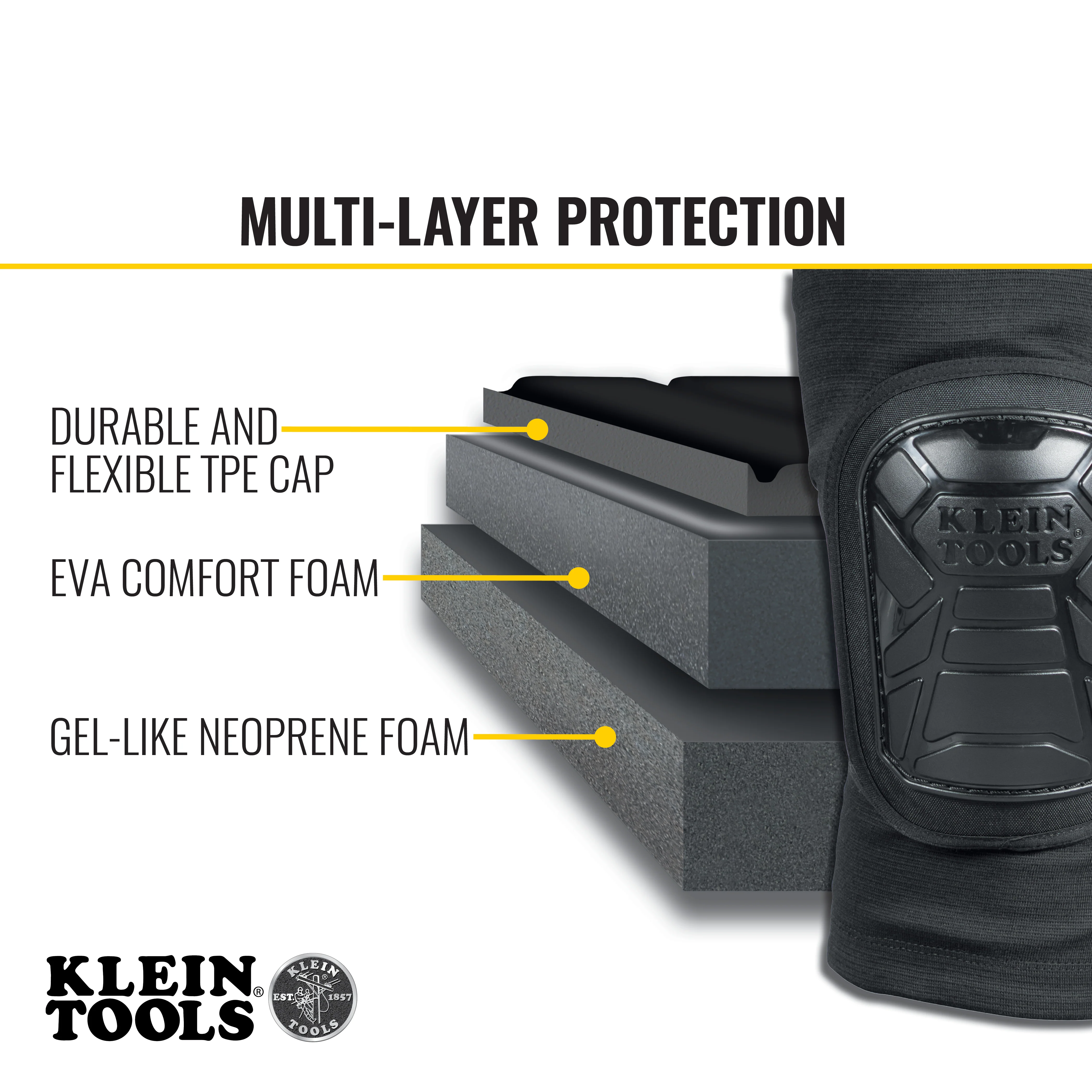 Klein Tools Tough-Flex Knee Pad Sleeve, Small/Medium, Model 60628* - Image 5