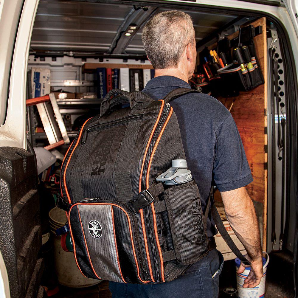 Klein Tools Tradesman Pro™ Tool Station Tool Bag Backpack with Worklight, Model 55655* - Image 9