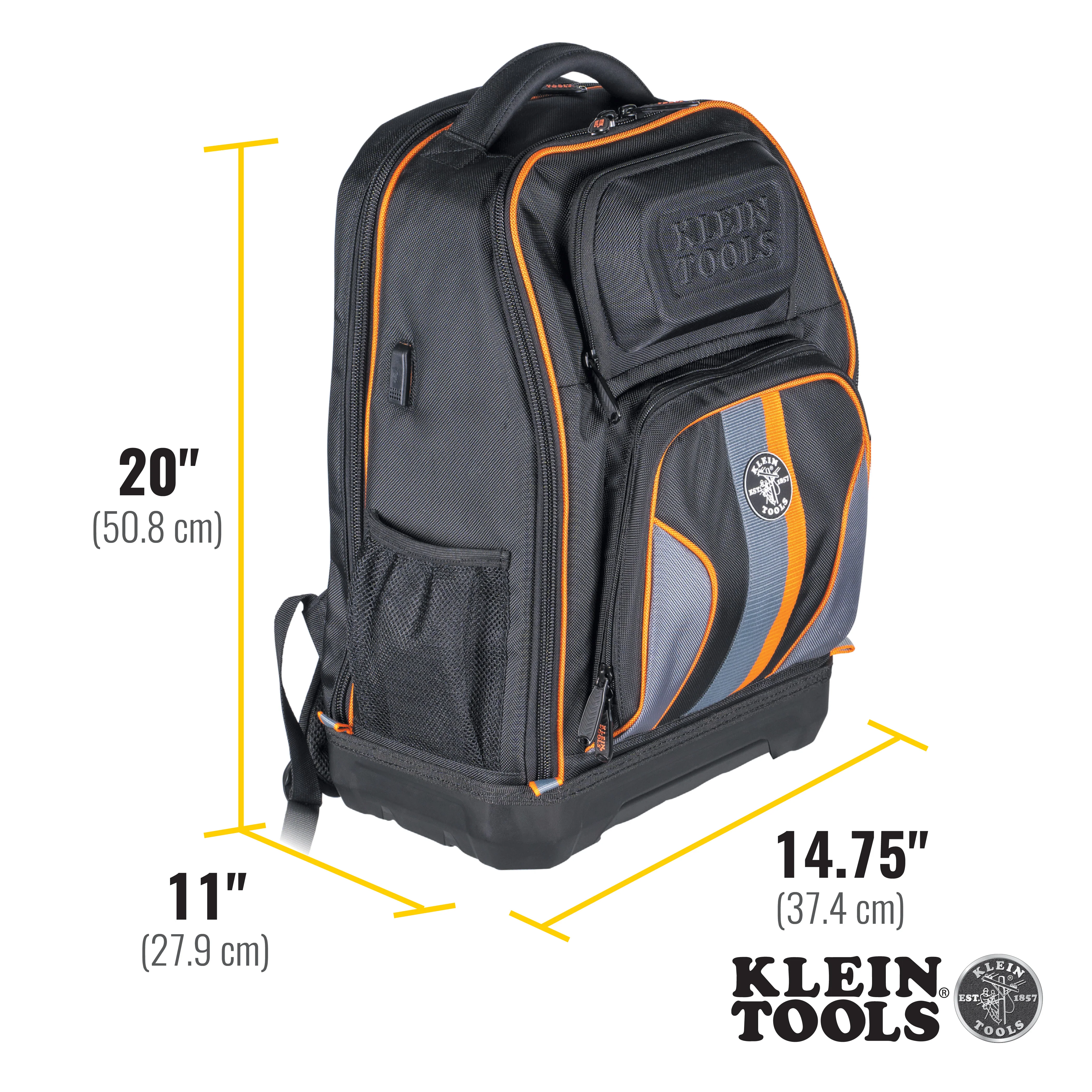 Klein Tools Tradesman Pro XL Tech Tool Bag Backpack, 28 Pockets, Model 62805BPTECH - Image 4