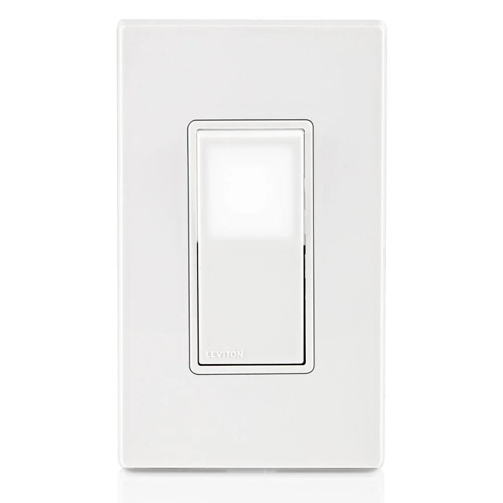 Leviton 15Amp Decora LED Illuminated Rocker Single-Pole Switch, Model L5611-2W - Image 3