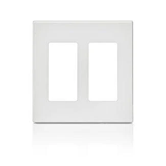 Leviton 2-Gang Decora Screwless Wallplate (White) Model 80309