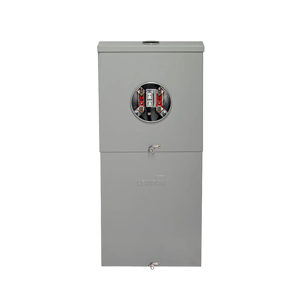 Leviton 200A 120/240V Outdoor Meter Main Combo, 8 Spaces, Ring Type, Model LS820-BRC*
