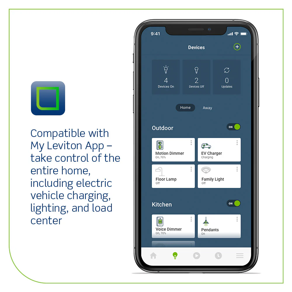 Leviton 32A Level 2 Electric Car Charger Wi-Fi, Model EV32W* - Image 2