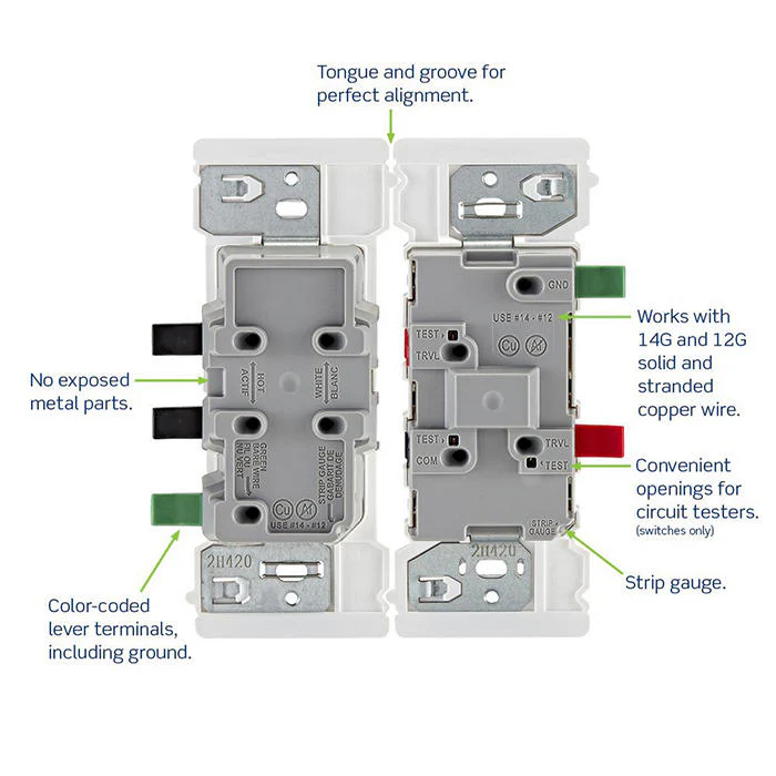 Leviton Decora Edge 3-Way Switch, 15 Amp, White, Model E5603-W - Image 14
