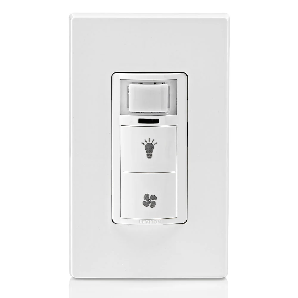 Leviton Decora In-Wall Comination Humidity Sensor and Fan Control with Light Switch, Model DHD05-1LW* - Image 5