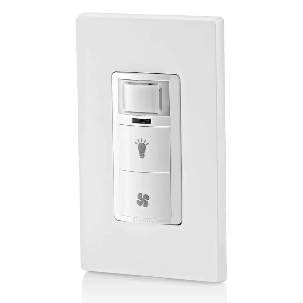 Leviton Decora In-Wall Comination Humidity Sensor and Fan Control with Light Switch, Model DHD05-1LW* - Image 6