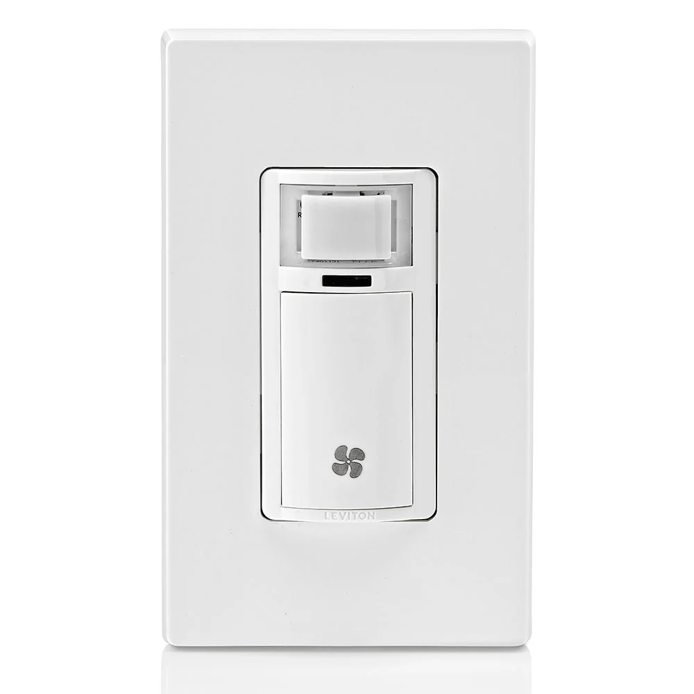 Leviton Decora In-Wall Humidity Sensor and Fan Control Switch, 1/4 HP, White, Model DHS05-1LW - Image 4