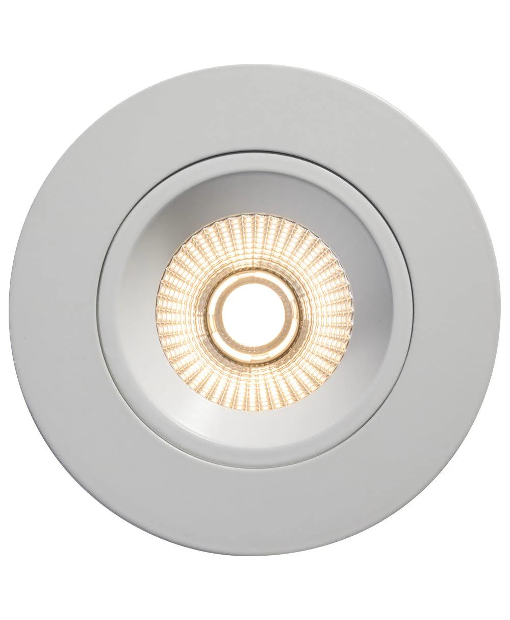 Liteline 3.5" Luna LED White Round Regressed Gimbal Recessed Fixture, Dim to Warm, Model RA35-12RG-DTW90WH* - Image 2