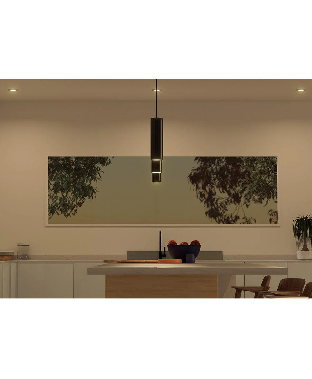 Liteline 4" Smart OnCloud Luna Black Round Gimbal Recessed Fixture, Model RA4-12RG-WZ-90BK* - Image 3