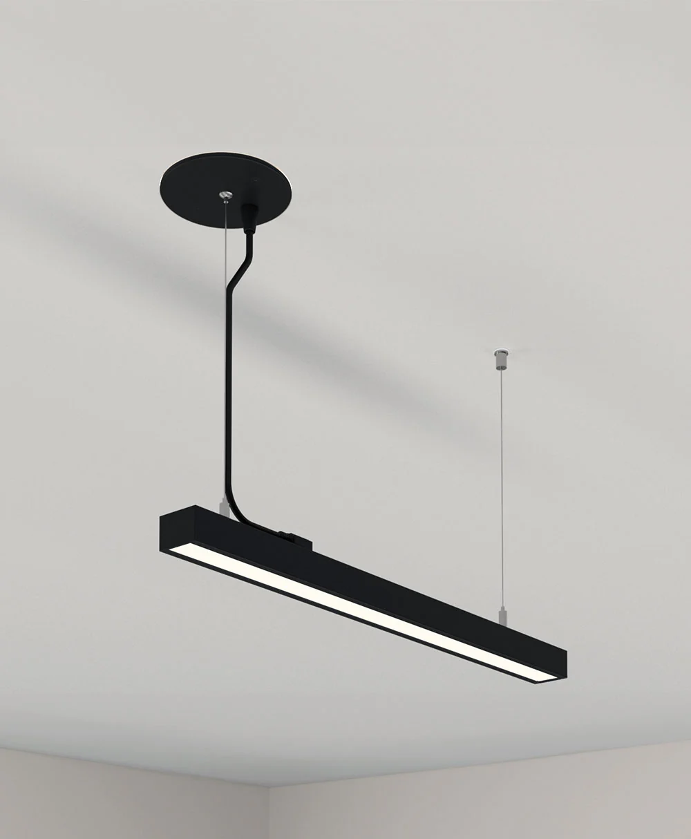 Liteline STRIPE Octagon Box Surface Mount Canopy, Black - Image 2